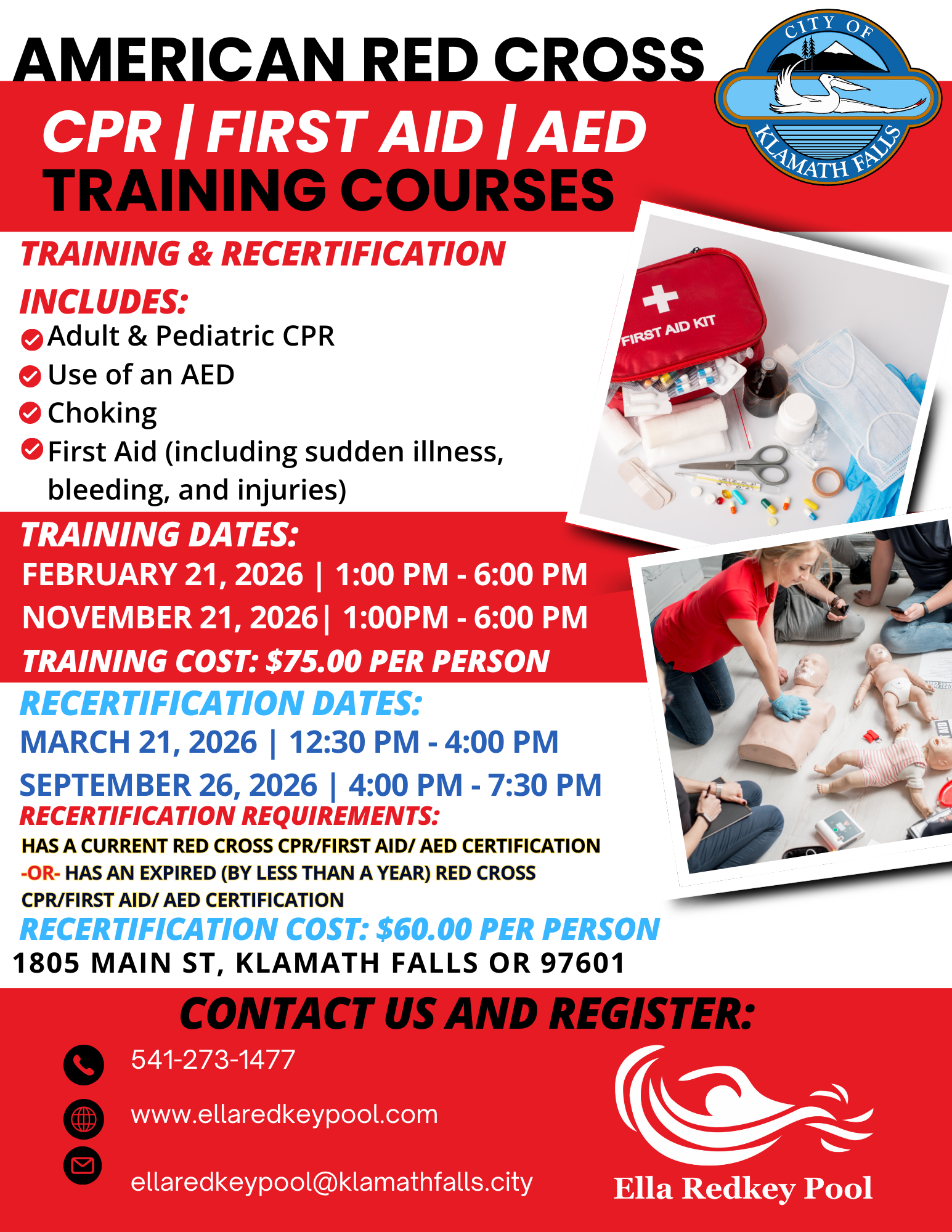 2026 Lifeguard and CPR courses