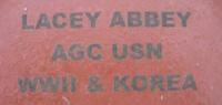 Brick dedicated to Lacey Abbey