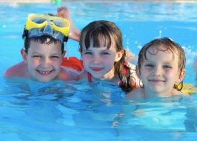 Kids Swimming in Pool